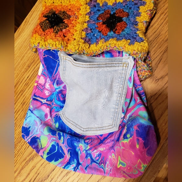 NWT 💜LINED crossbody granny square💜MarpleMade Designs 💜 acrylic LINED/ - Picture 10 of 12